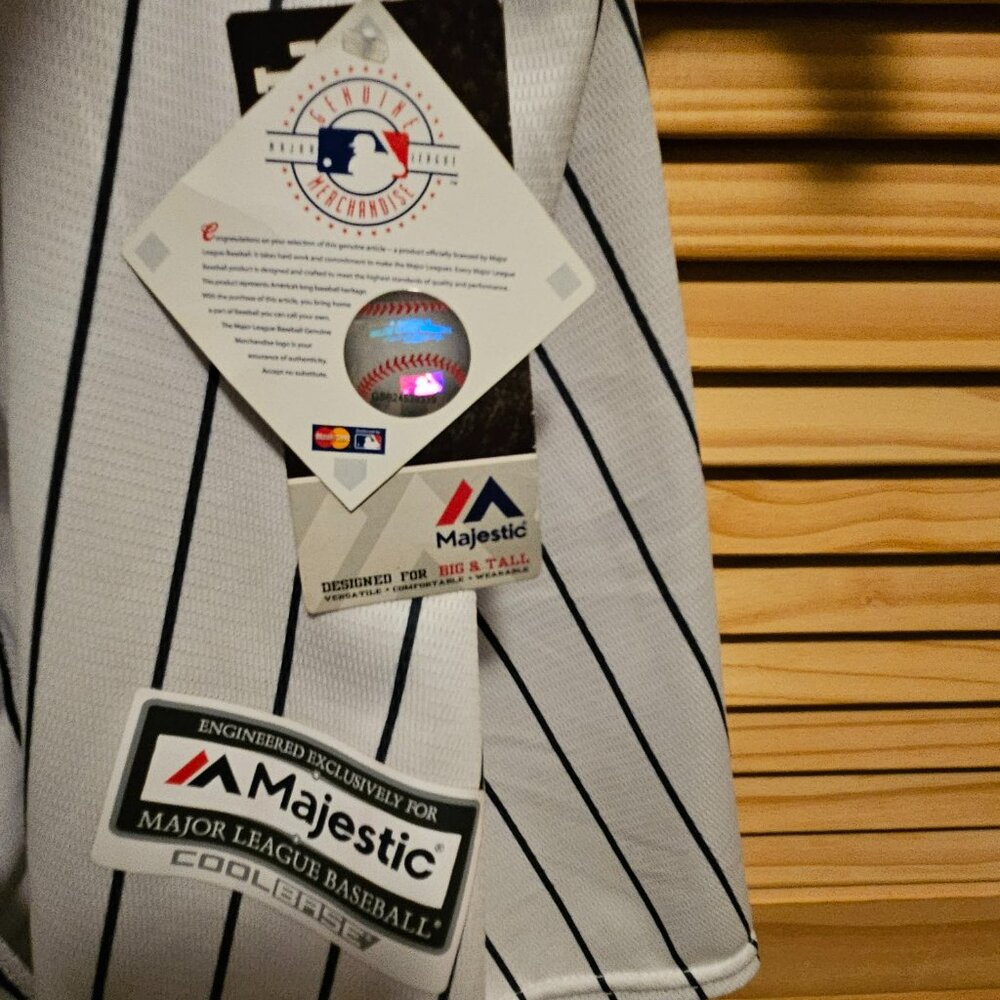 Men's Majestic Judge New York Yankees Big & Tall Cool Base Player Jersey 5XL MLB - Picture 4 of 6